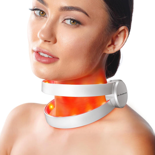 Red Light Therapy for Neck Wrinkles Treatment, Wireless Led Neck Mask for Smoothing Neck Lines and Wrinkles, Portable 850 Nm Near-Infrared Light Therapy Neck Skin Care Device for anti Aging at Home