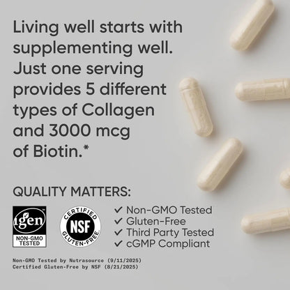NEW Skin & Joint Bundle - Featuring Multi Collagen Peptides W/Biotin + Omega-3 Krill Oil