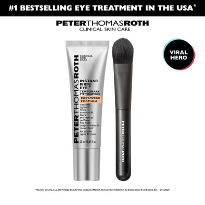 Peter Thomas Roth Instant Firmx Easy Wear Eye Tightener, Neutralizing Sheer Tint, Brush Included