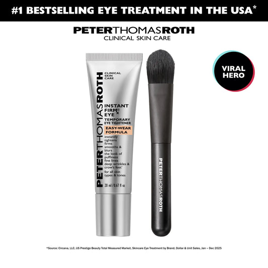 Peter Thomas Roth Instant Firmx Easy Wear Eye Tightener, Neutralizing Sheer Tint, Brush Included