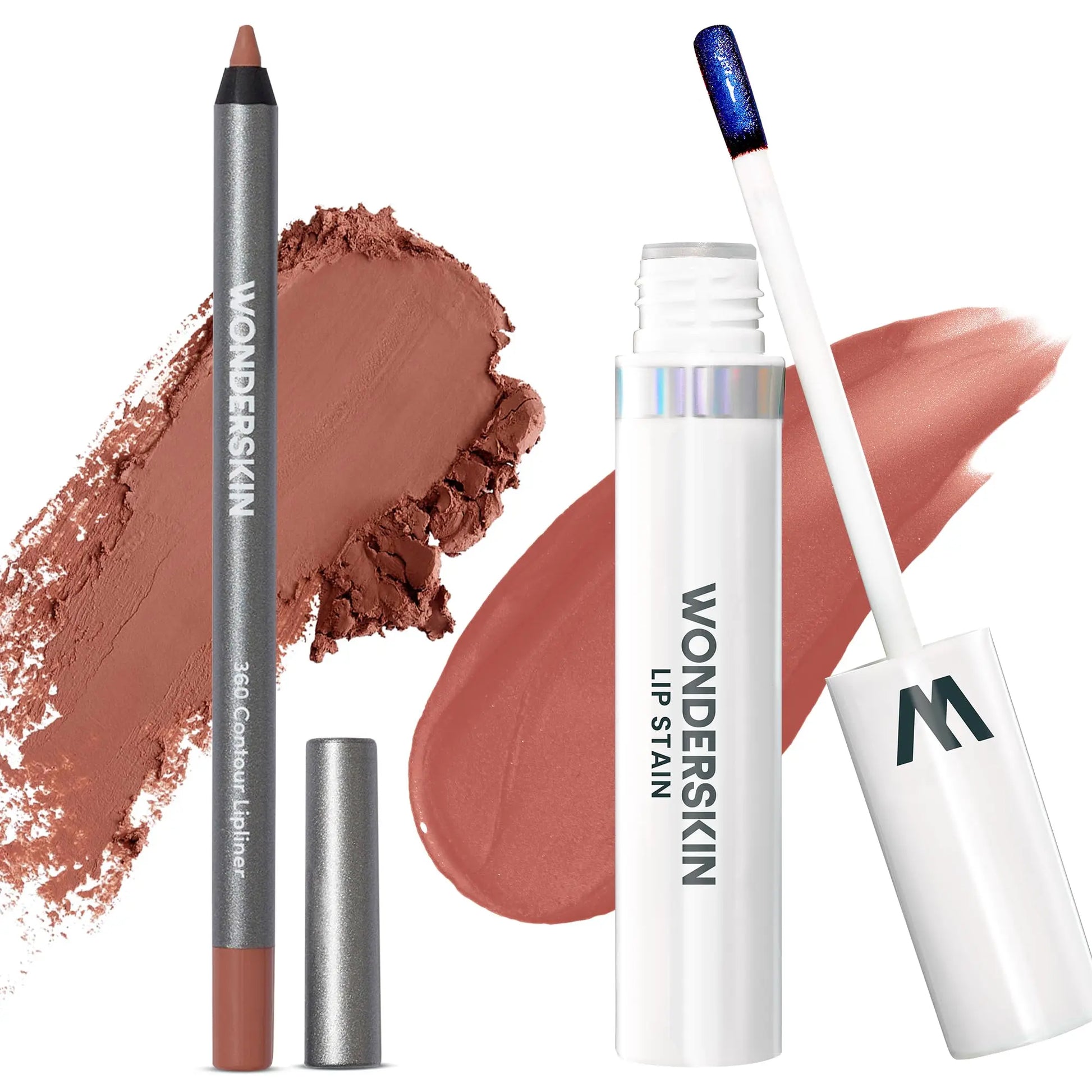 Wonderskin Perfect Lip Duo - Lip Stain & Lipliner, Waterproof, Nourishing, Vegan, Cruelty-Free, Long-Lasting, Flawless Makeup