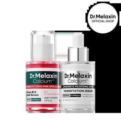 [Dr.Melaxin Official] Lumi Firm & Lift Duo | Plumping Skin & Strengthen Skin Density | Cyano Pink Spicule Serum + Picotonic Shot Serum Skin Repair