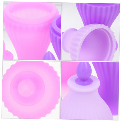 4 Pcs Roller Facial Cream Scrubber Reducer System Skincare Facial Ice Applicator Facials Jade Roller Ice Roller Face Mall Face Roller Machine LED Violet
