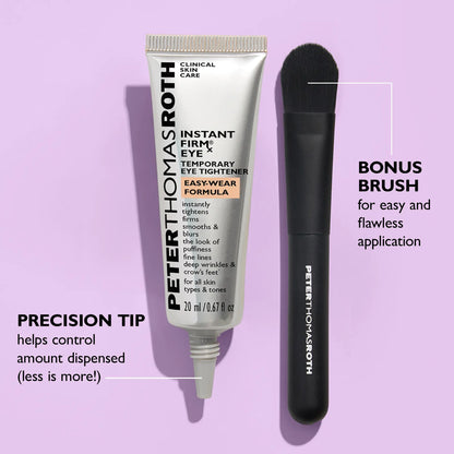 Peter Thomas Roth Instant Firmx Easy Wear Eye Tightener, Neutralizing Sheer Tint, Brush Included