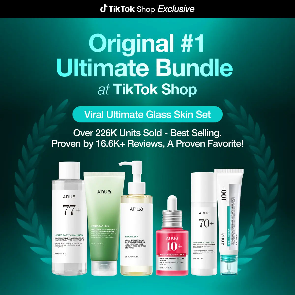 [Anua Official] Viral Ultimate Glass Skin Bundle | Salmon PDRN + Niacinamide + Double Cleansing + Collagen Mask| Daily Korean Skincare Kit Hydrating Calming