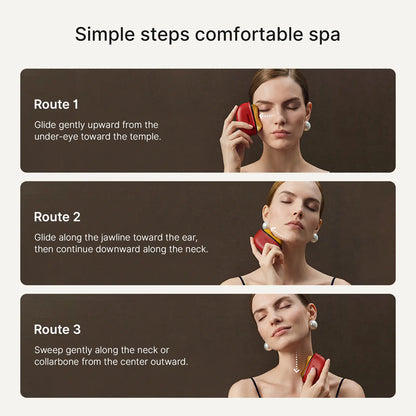 Zdeer LED Red Light Therapy Face & Neck Massager – Heated Gua Sha Facial Sculpting Device with Vibration for Firming & Lifting, Perfect Christmas & Valentine’S Day Gift for Her