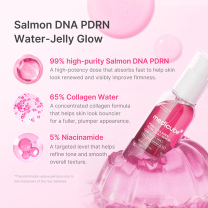 [NEW] [Medicube] PDRN Pink Collagen Glow Jelly Serum | Lightweight Water-Jelly for Plump & Supple Skin | Radiance & Elasticity Care with PDRN, Collagen, Niacinamide | Korean Skin Care 1.01 Fl.Oz