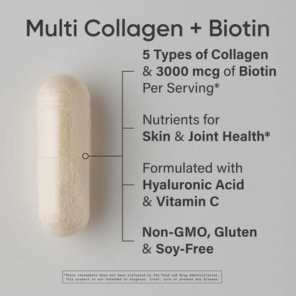 NEW Skin & Joint Bundle - Featuring Multi Collagen Peptides W/Biotin + Omega-3 Krill Oil