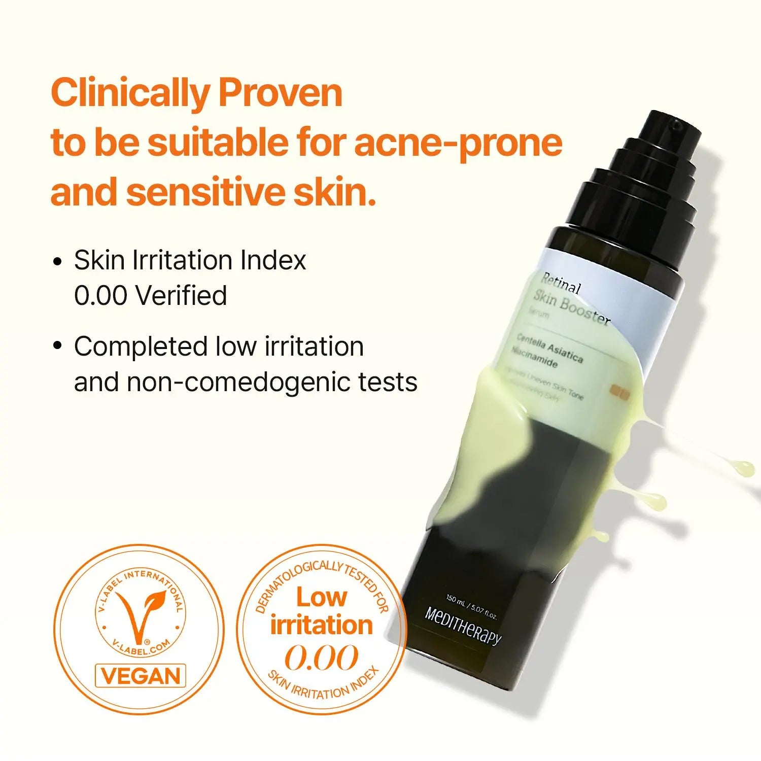 Glow-Tox Retinal Serum 150Ml | 3X Larger Bottle for Face & Body – Even Tone, Pores, Dark Spots – Gentle, Non-Irritating, Vegan | MEDITHERAPY